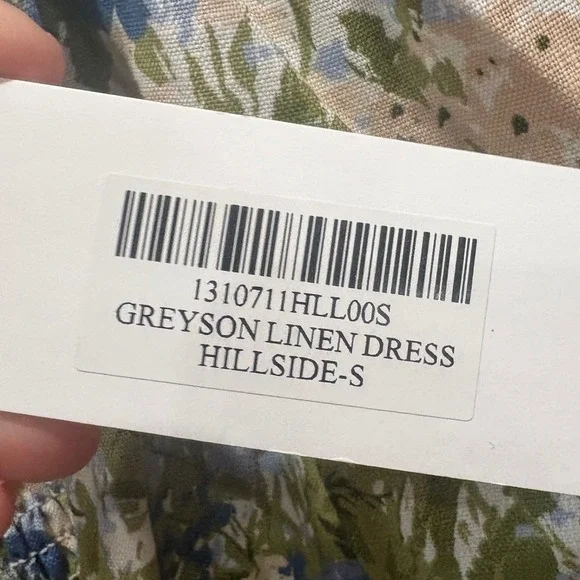 NWT‎ Reformation Greyson Linen Mini Dress Floral Hillside Mini Dress Size Small - Picture 9 of 13